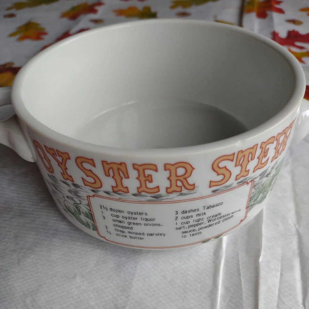 Oyster Ljungberg Collection soup bowl individual handled seafood gumbo